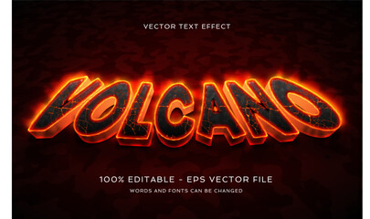 volcano text effect easy editable