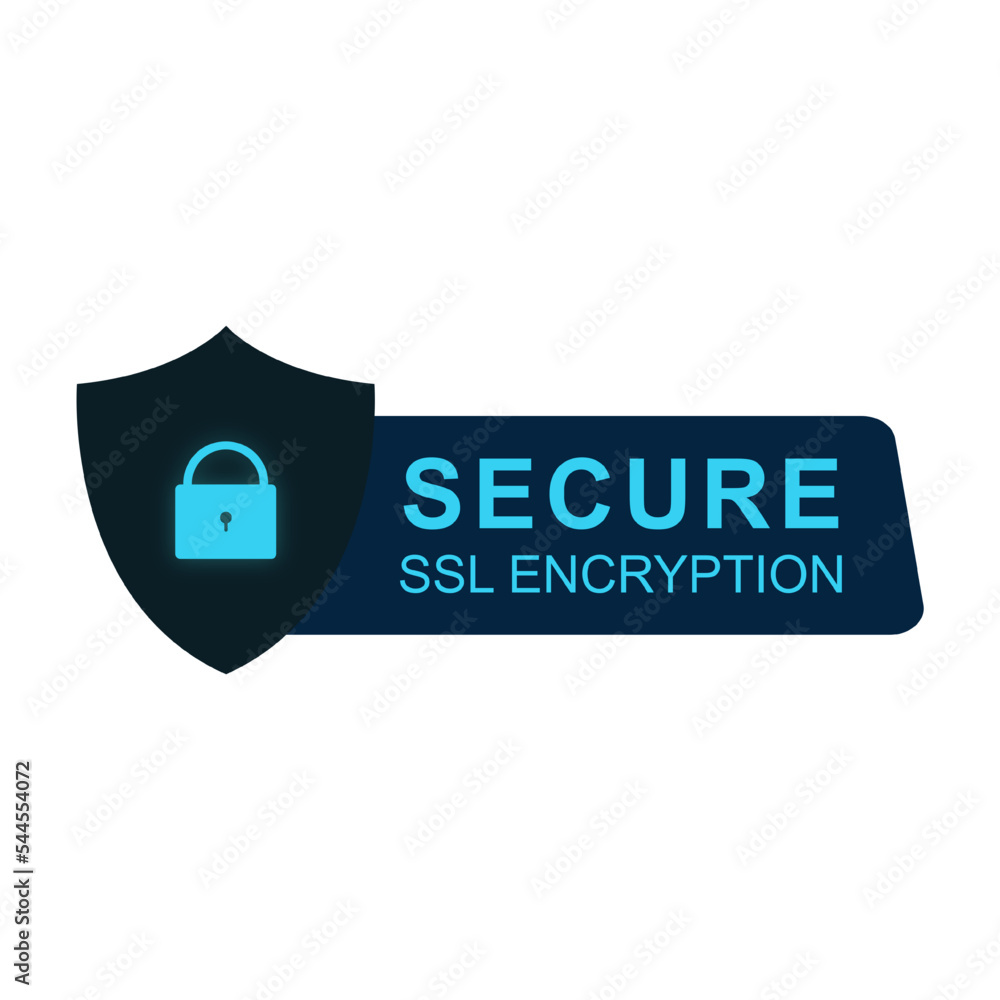 Poster secure ssl encryption or ssl secure protection symbol. lock guard design icon. vector illustration. 