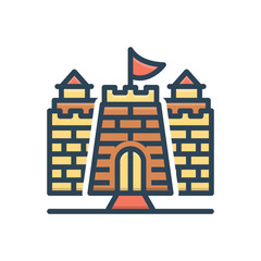 Color illustration icon for kingdom