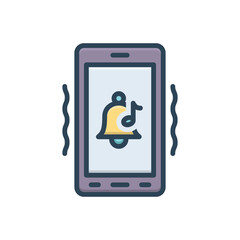 Color illustration icon for ringtone