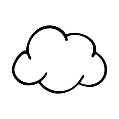 Doodle cloud. Hand-drawn vector illustration