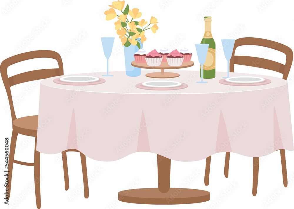 Poster festive board semi flat color raster object. full sized item on white. interior element. part of hou