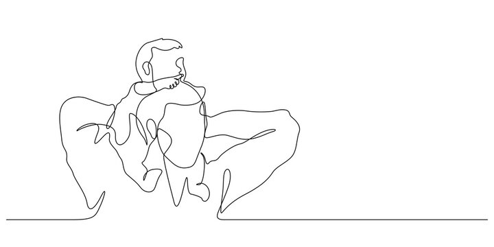 father carrying baby with pointing pose on shoulders illustration