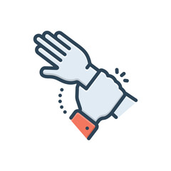 Color illustration icon for harassment