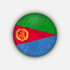 Country Eritrea. Eritrea flag. Vector illustration.