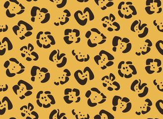 Jaguar seamless pattern. Beautiful animal texture.