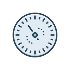 Color illustration icon for gage