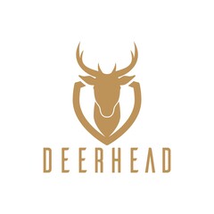 Deer head logo icon isolated on white background