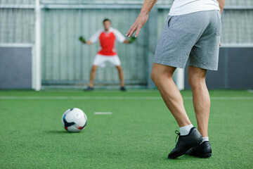 Obraz premium soccer player on a football field