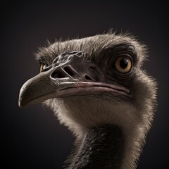 Fototapeta anthropomorphic ostrich in a suit illustration  obraz