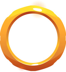 Obraz premium Golden round frame