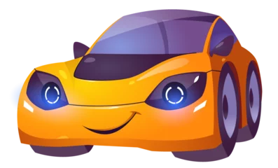 Foto auf Acrylglas Car Cartoon Character © klyaksun