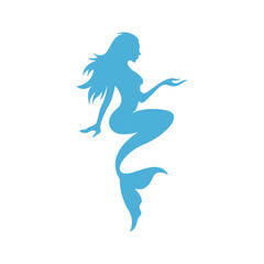 Mermaid logo icon design illustration