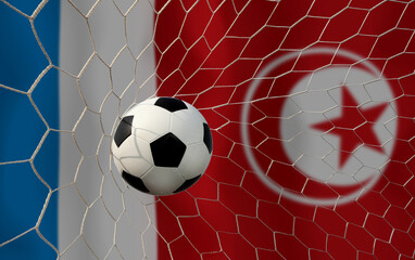 Football Cup competition between the national France and national Tunisia.