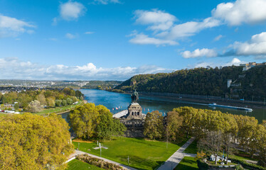 Koblenz the Deutsches Eck Island