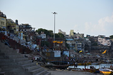 Varanasi ghats in the evening