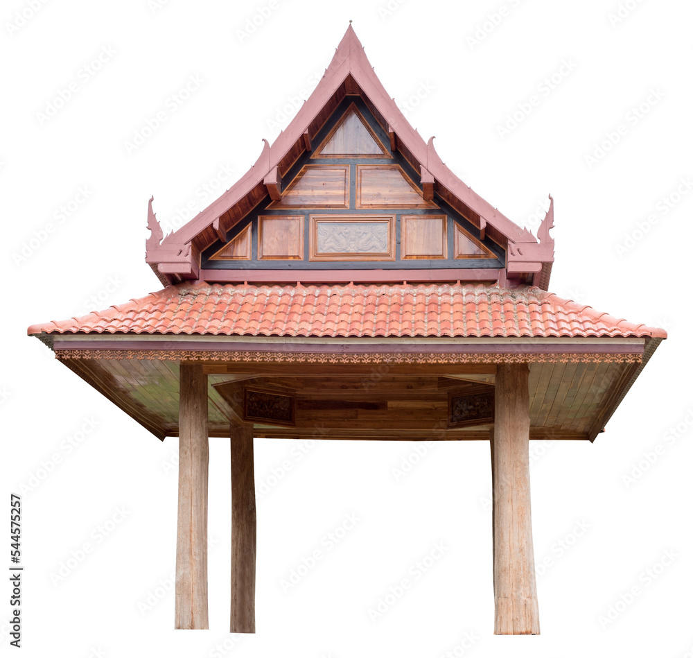 Wall mural thai pavilion isolated