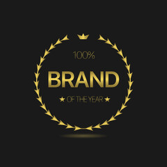 Brand of the year Golden laurel wreath label