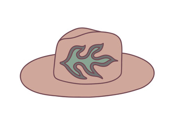Retro Cowgirl hat. Vector illustration