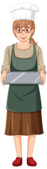 A baker cartoon character
