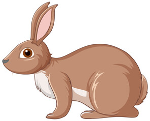 Niedliche braune Kaninchen-Cartoon-Figur
