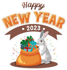 Jahr des Kaninchen-Frohes neues Jahr-Banner