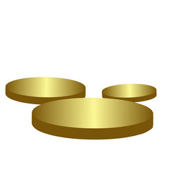 gold podium isolated display