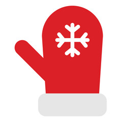 mitten christmas celebration winter decoration icon