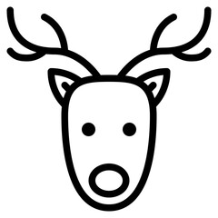 reindeer christmas celebration winter decoration icon