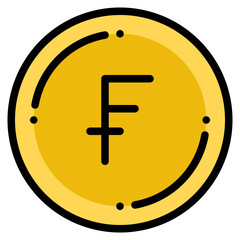 swiss dollar currency icon