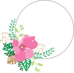 flower frame background. flower design 