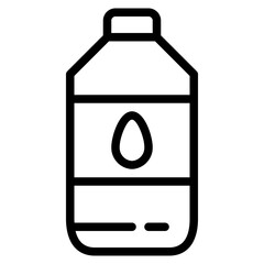 Bottle line icon style