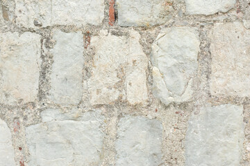 Light Old Brickwork Texture. Ancient Brick Wall.