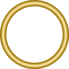 Golden circle frame Design element Copy space Gold design element illustration