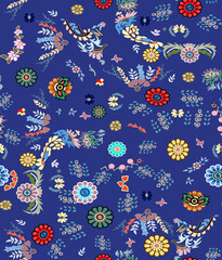 seamless pattern with flowers
