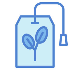 Tea bag two tone icon style