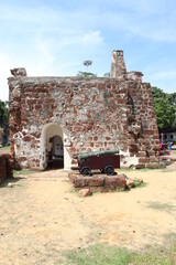 historical fort with a cannon in front 