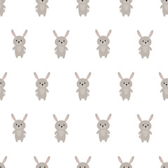 Cute rabbit pattern, Seamless bunny background, Easter repeat print, New Year ornament,  Cartoon rabbit wallpaper,  Nursery bunny print ,  Cute cartoon animal design