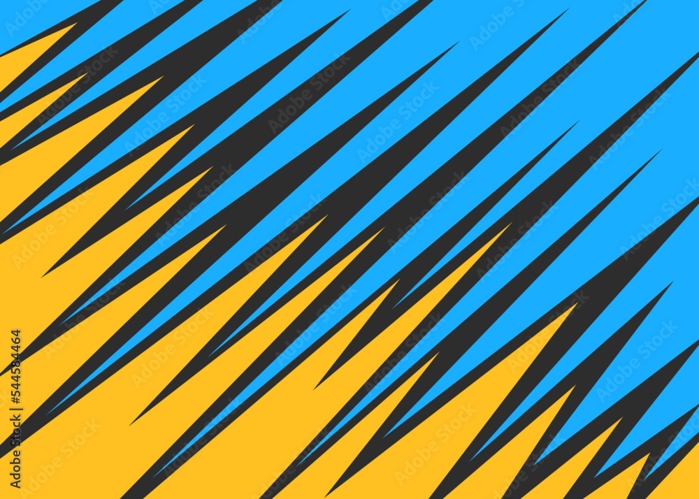 Poster simple background with diagonal sharp and zigzag line pattern