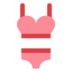 Bikini flat icon style