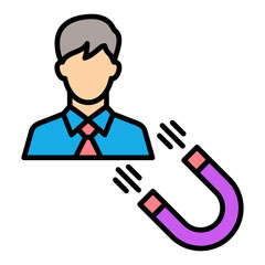 User Engagement Filled Line Icon