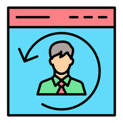 Returning Visitor Filled Line Icon