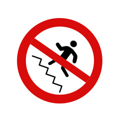 No Man on Stairs going up sign