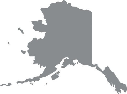 Alaska Map Vector, United States of America, Isolated on Transparent  Background - Editable maps Stock Vector | Adobe Stock