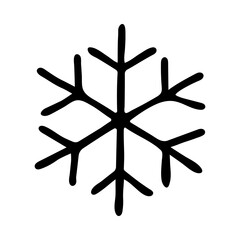 Doodle snowflake. Hand-drawn vector graphics