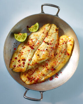 Scholle Gebraten mit limetten im Wok