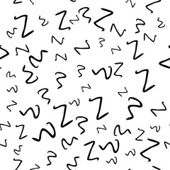 Seamless pattern with sketch squiggle