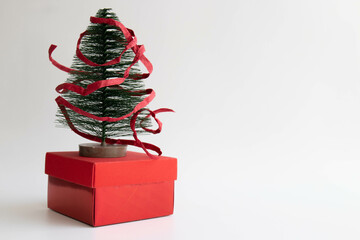 Little Christmas Tree on White background