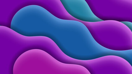 Abstract background with blue pink and purple wave line shapes