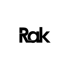 rak initial letter monogram logo design